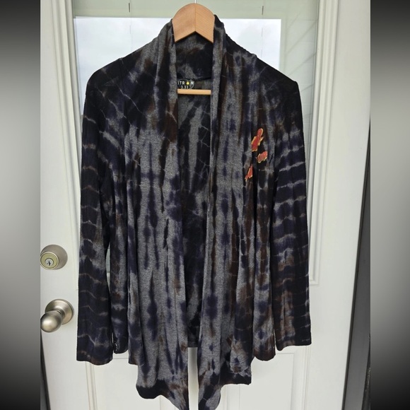 VTG Citron Cardigan Size Large Women Tie Dye Open Front Artsy Bohomeim Y2k - Picture 5 of 16